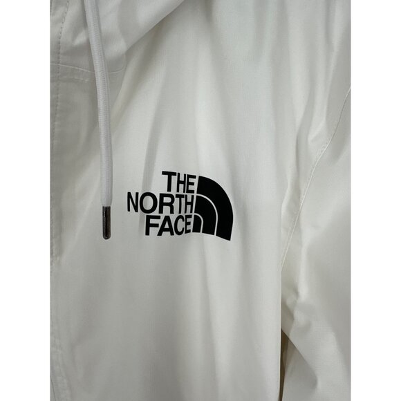 The North Face Mens White Windbreaker Jacket Zip-Up With Hood Size M - Picture 3 of 16